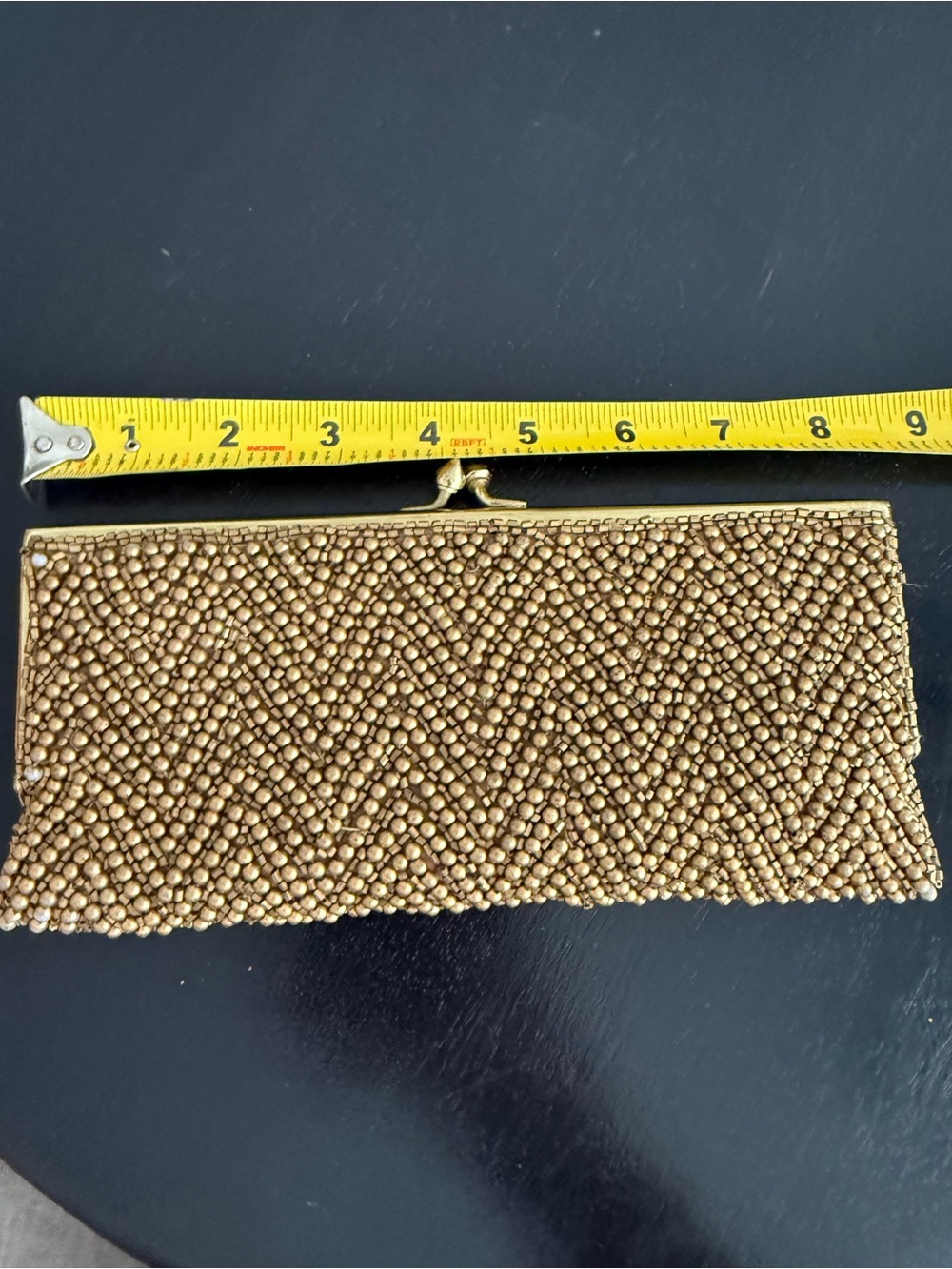 Moyna NWT Gold Beaded Evening Clutch Purse Removable Chain Wedding Cocktail Bag - Picture 7 of 8